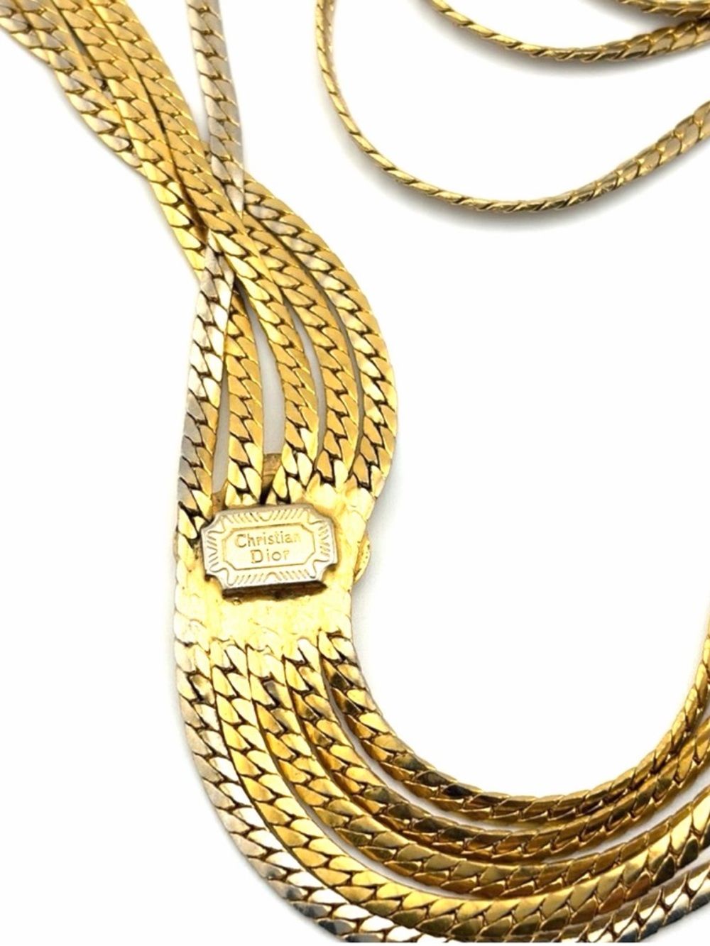CHRISTIAN DIOR VINTAGE 1970’s GOLD-PLATED
SWAG NECKLACE BELT - Picture 9 of 9